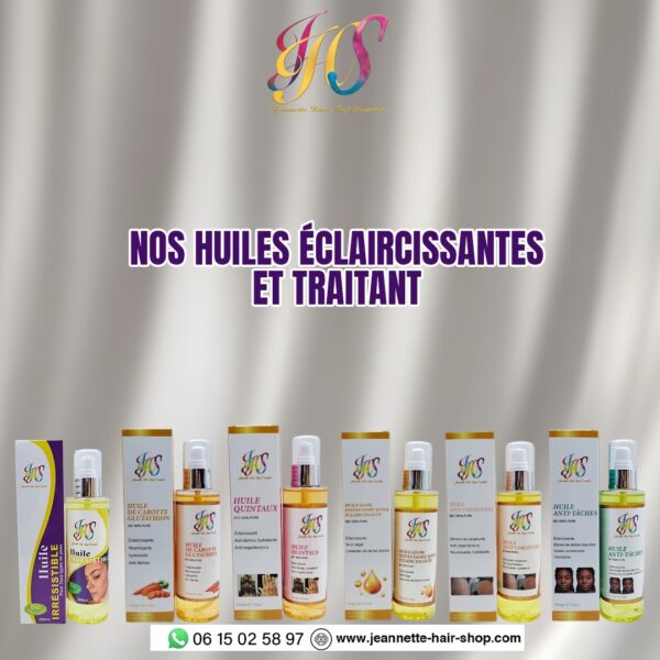 Pack 7 Huiles Éclaircissantes et Traitantes – 7 x 200 ml