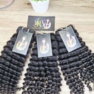 3 Boules de Cheveux Indiens Raw Hair – 18" Deep Wave